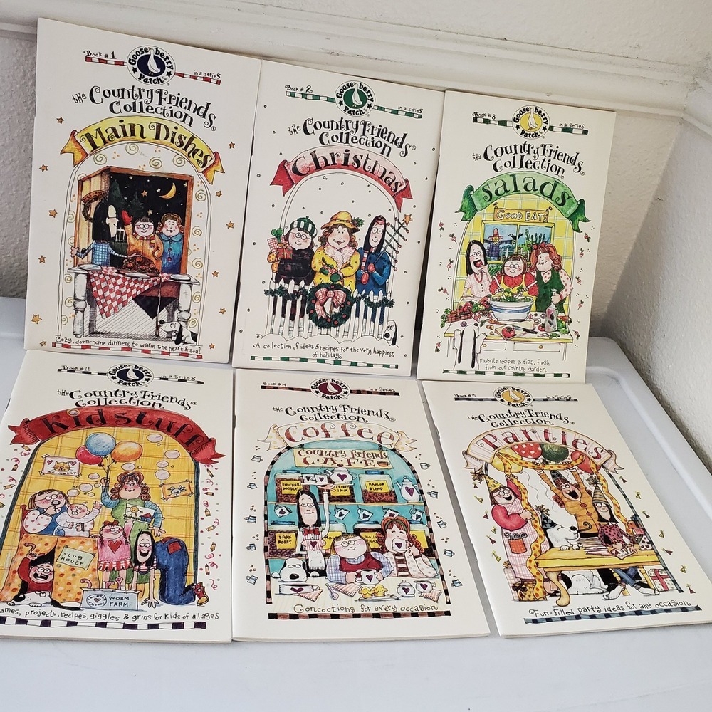 Gooseberry Patch Country Friends Collection Cookbook Lot 6 Books 1 2 8 11 14 15